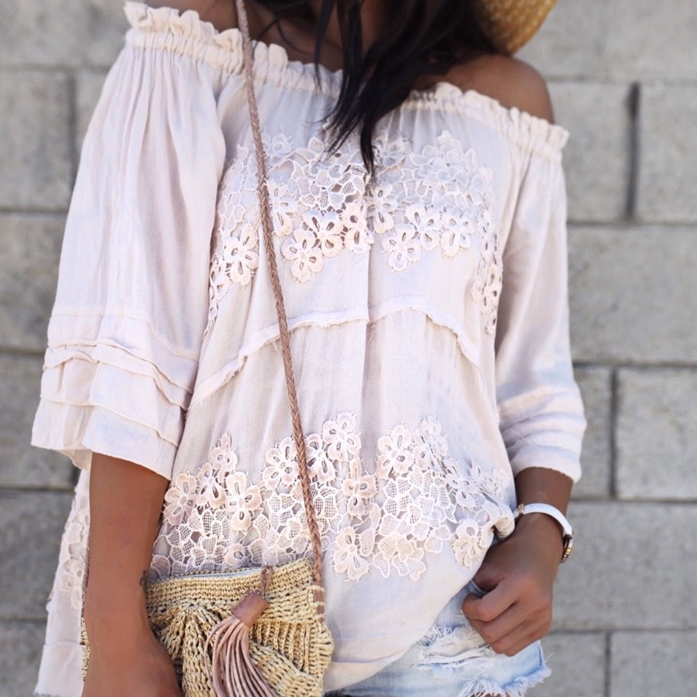 Off The Shoulder Spring Floral Top